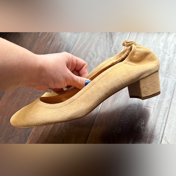 J Crew Women’s Anya Cream Suede Block Heels Size 12 - Picture 14 of 16